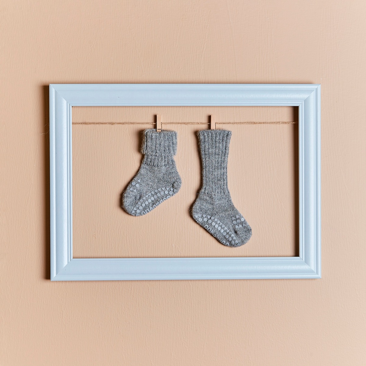 GobabyGo libisemiskindlad Alpaca sokid Grey Melange 1-2a (20-22)