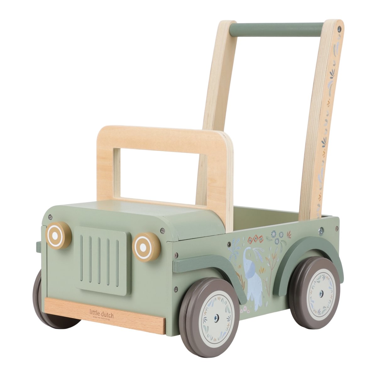 Little Dutch kõndimiskäru Safari auto FSC puidust