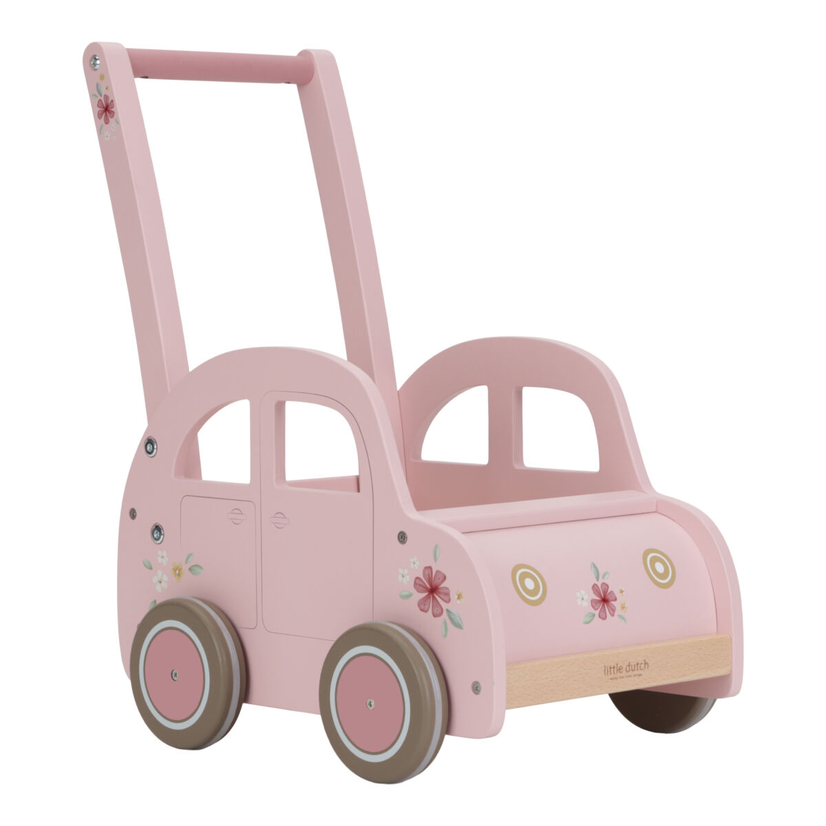 Little Dutch puidust kõndimiskäru Pink FSC puidust
