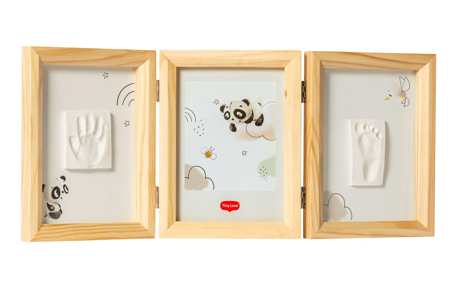 Tiny Love Double Frame Woodne käe- ja jalajälje komplekt
