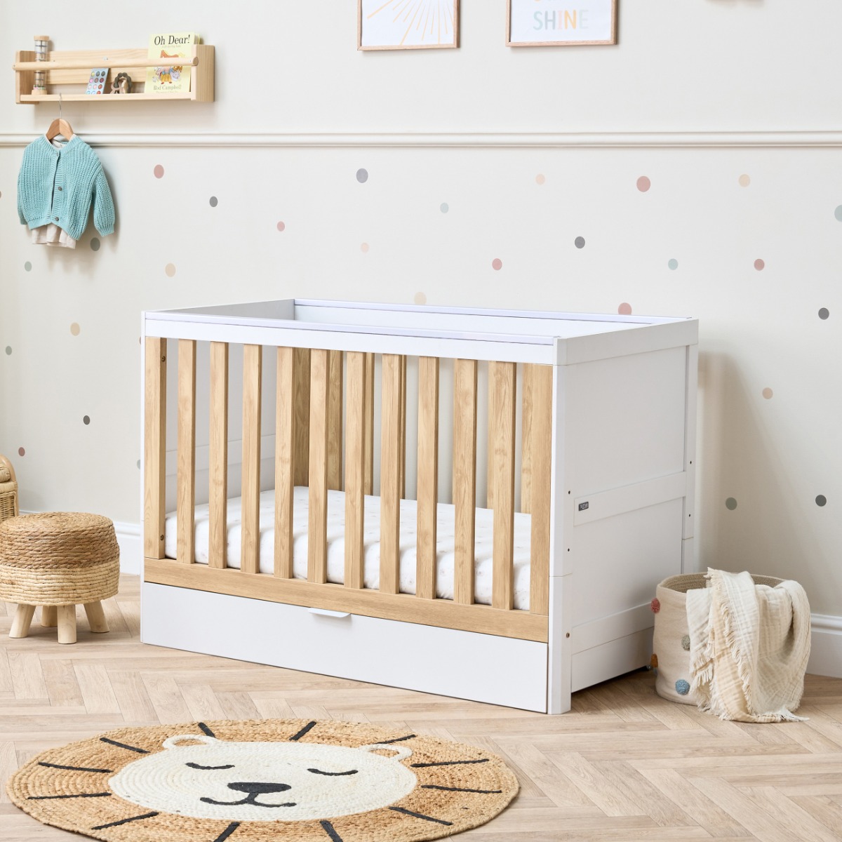 Tutti Bambini Riley Mini beebivoodi sahtliga 60x120cm